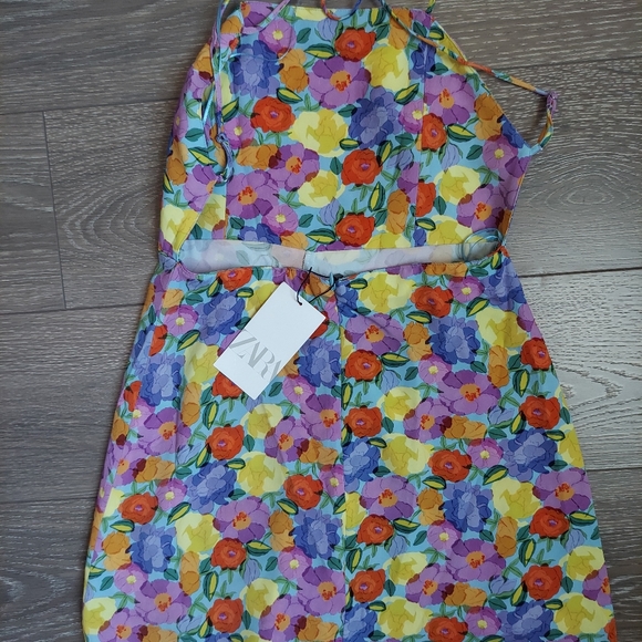 Zara Floral print dress size M - Picture 8 of 10